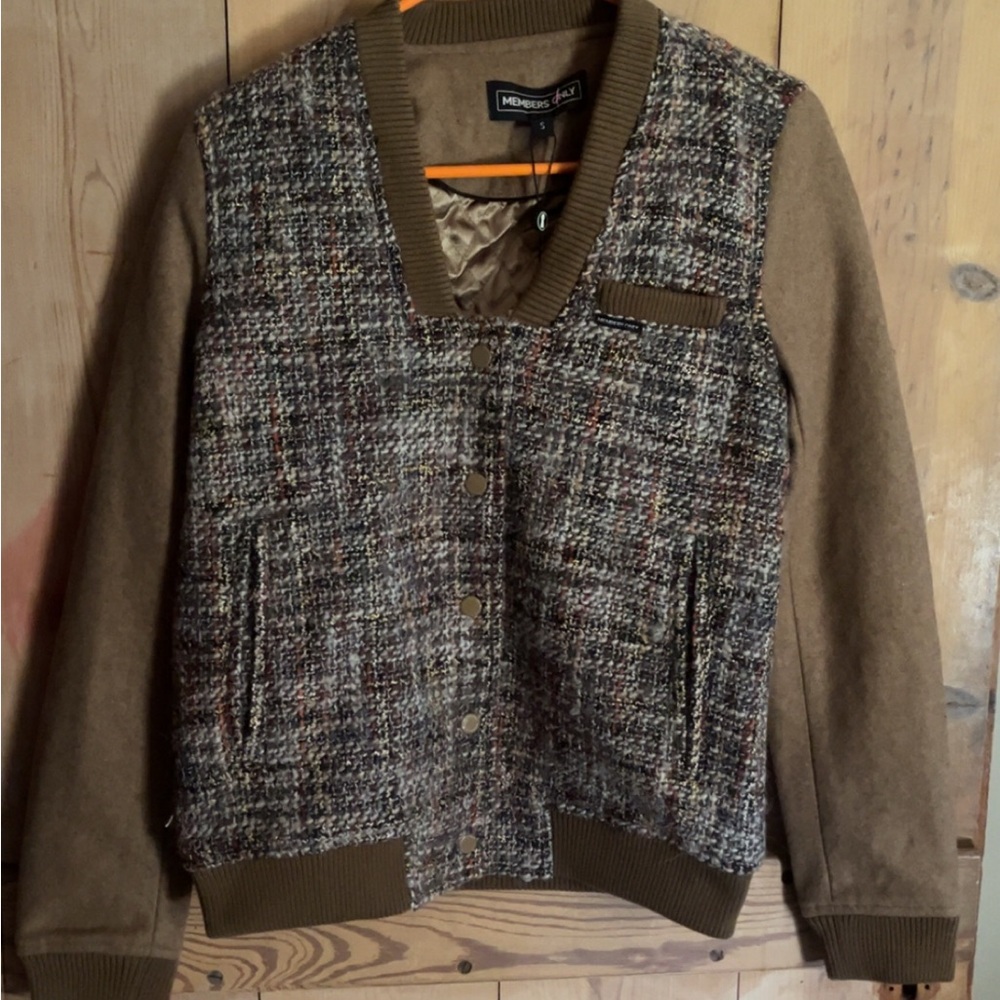 Members Only Tweed varsity Jacket - Woman’s small
